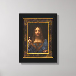 Em Tela Impressão do Salvator Mundi 1500 Leonardo da Vinci