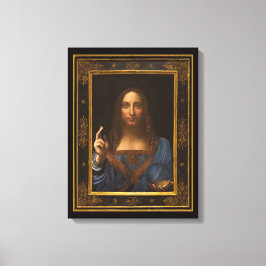 Em Tela Impressão do Salvator Mundi 1500 Leonardo da Vinci