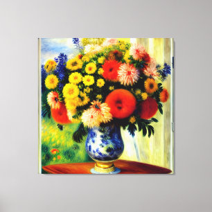 Em Tela Impressão do Vaso Chrysanthemum Elegante por Janel