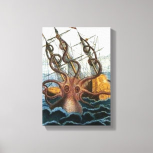 EM TELA IMPRESSÃO DO VINTAGE KRAKEN