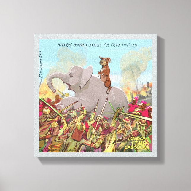 Em Tela Impressão engraçada de Hannibal Barca Conquistando (Frente)