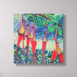 Em Tela Impressão Esticada do Fuchsiaflower Gooseberry