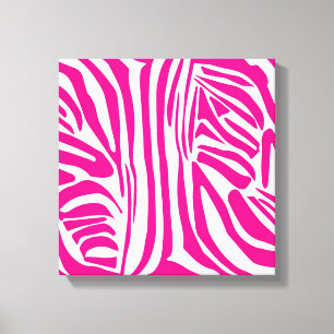 Em Tela Impressão zebra rosa