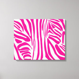 Em Tela Impressão zebra rosa