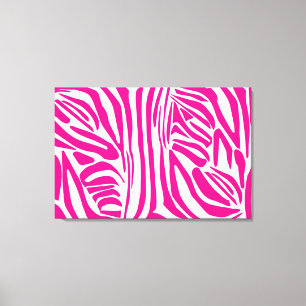 Em Tela Impressão zebra rosa