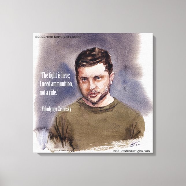 Em Tela Impressão Zelensky, Volodymir (Frente)