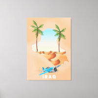 Iraque - impressão poster de viagens Ilustrada.