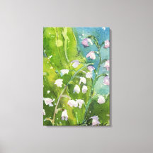 Lilly of the Valley watercolor impressão