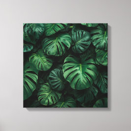 Em Tela Lush Greenery - Abstrato Monstera Jungle Impressão