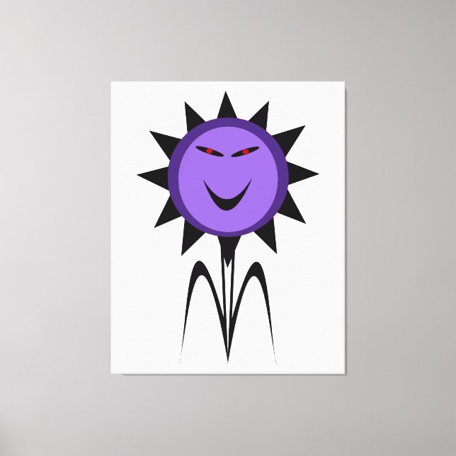 Em Tela Mau Flower Kawaii Gótico Halloween Impressão (Frente)