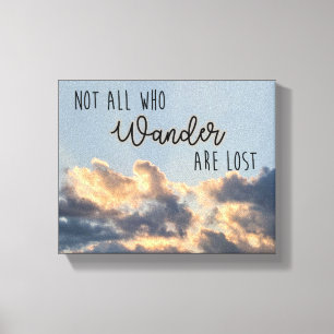 Em Tela "Não todos que vagueiam são" impressão perdido 