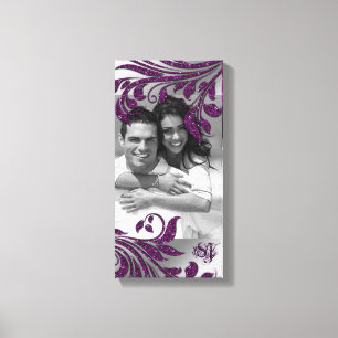 Em Tela O roxo do impressão do casamento da faísca da