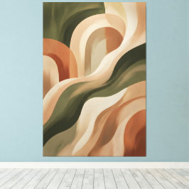 Em Tela Olive Terracota Arte de Galeria Abstrata Impressão