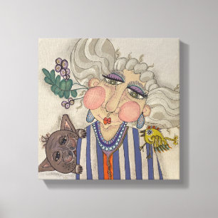 Em Tela "Ooh La" Impressão de Retrato Whimsical