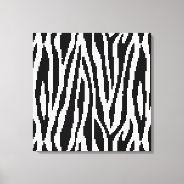 Em Tela Padrão de Design de impressão de pixel zebra de 8  (Frente)