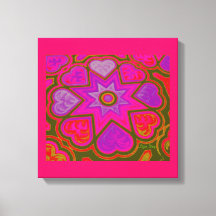 Painel de Impressão 'Hearts Full of Love' (Cores V
