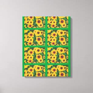 Em Tela Patch de Impressão de pintura de girassóis amare