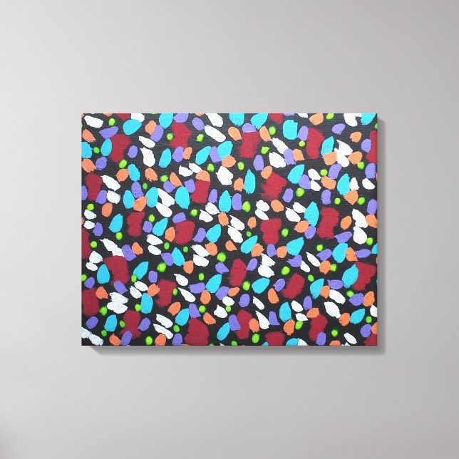 Em Tela Perdida na Impressão de Abstrato das Estrelas (Frente)