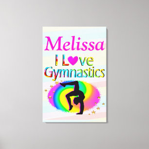 EM TELA PERSONALIZADO EU AMO A IMPRESSÃO GINÁSTICA CANVA