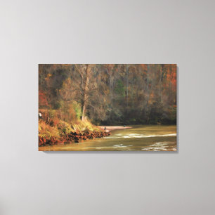 Em Tela Pintura a óleo de Lanier do lago e impressão