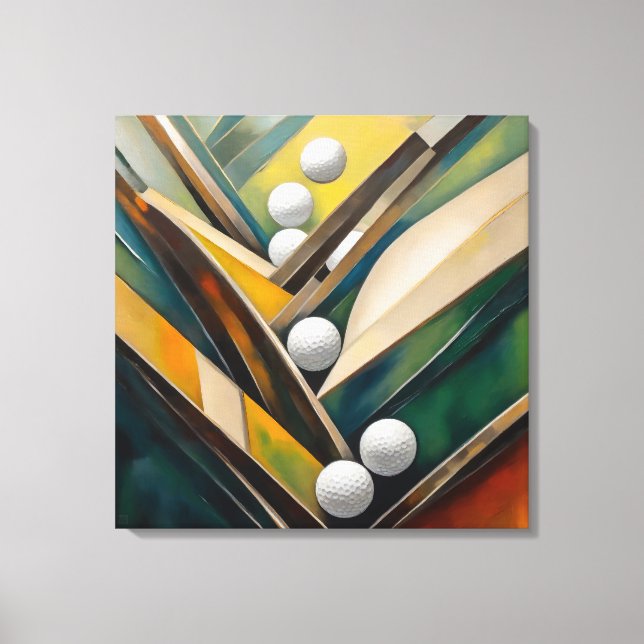 Em Tela Pintura de Bolas de Golfe - Impressão de Arte Canv (Frente)