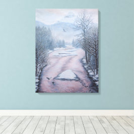 Em Tela Pintura de Paisagem de Inverno 9 Águias Impressão