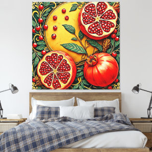 Em Tela Pomegranate Elegance Impressão