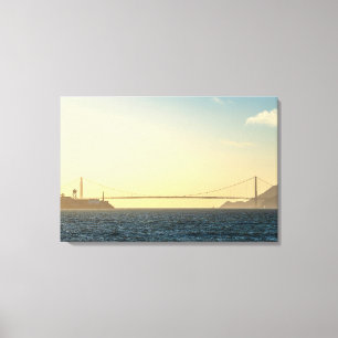 Em Tela Pôr do sol na Ponte Costeira Dourada Impressão de