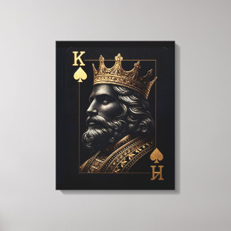 Em Tela Regal Dourado Rei dos Espadas Art Impressão