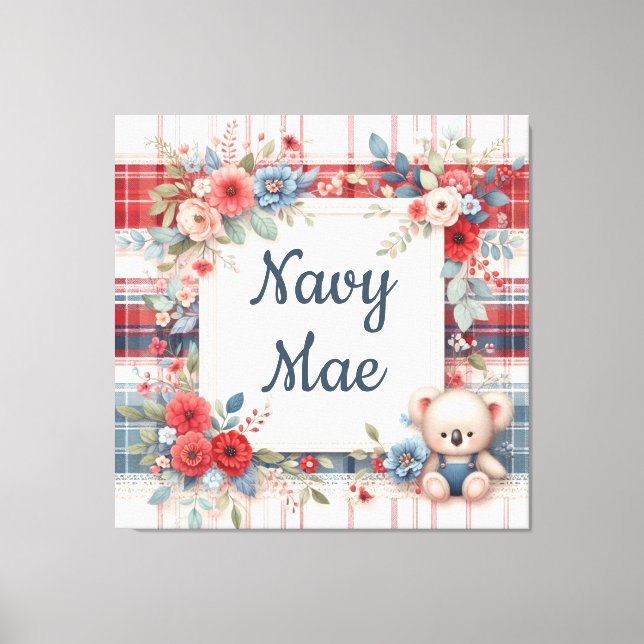 Em Tela Remendo de Coordenação de Koala com Impressão de C (Frente)