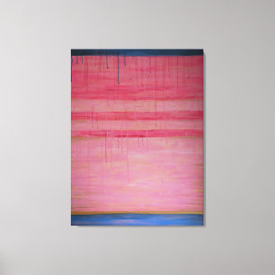 Em Tela Rosa quente e Marinho Abstrato 1 - Impressão da te