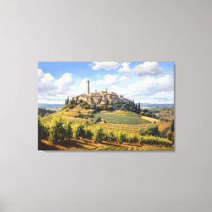 Em Tela San Gimignano, Toscana - Itália - Impressão de Tel