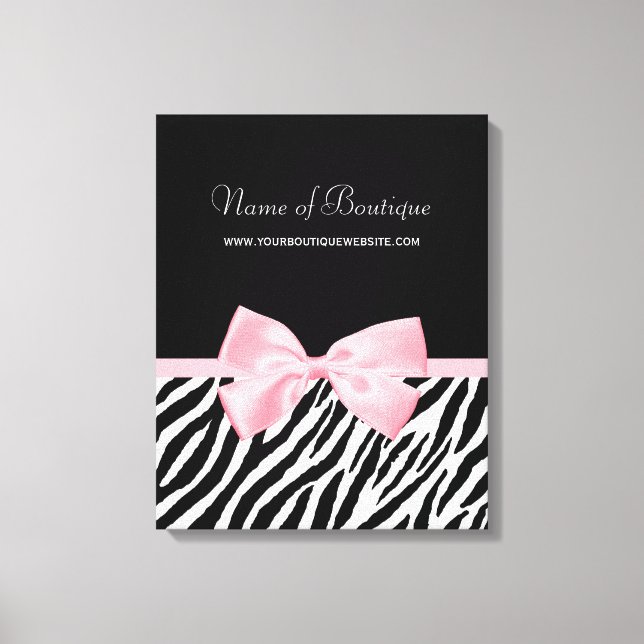 Em Tela Símbolo de Impressão Chic Zebra - Faixa Rosa Verda (Frente)