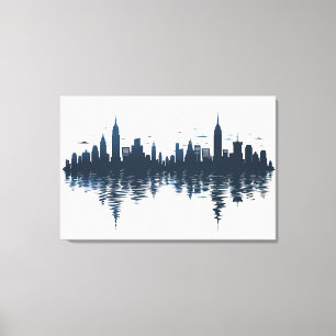 Em Tela 🎨 Skyline Serenity Art Impressão 🎨