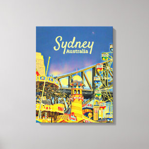 Em Tela Sydney Luna Park, feira viagem impressão