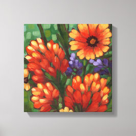 Em Tela "Texas Wildflower-Indian Paintbrush" - Impressão d