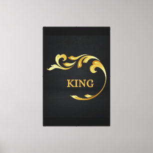 Em Tela Texto personalizado KING Impressão de Imagem de Fo
