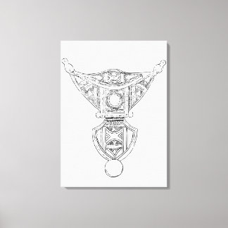 Em Tela Tribal impressão Berber 1