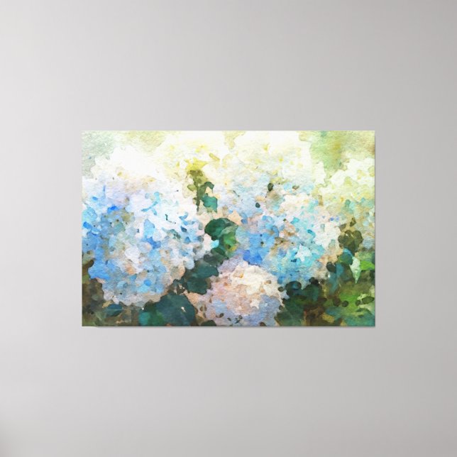 Em Tela *~* TV2 Blue Pink Hydrangea art Impressão (Frente)