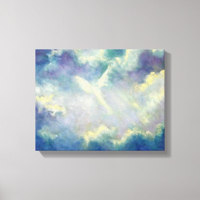 Em Tela Um presente da Impressão de Arte do Anjo Celestial (Frente)