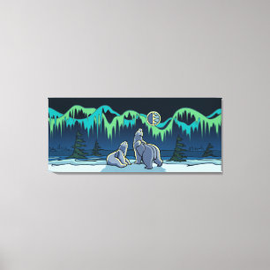 Em Tela Urso polar que pinta o impressão canadense das