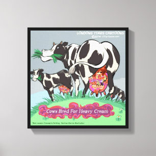 Em Tela Vacas Vermelhas Para Impressão Pesada Engraçado