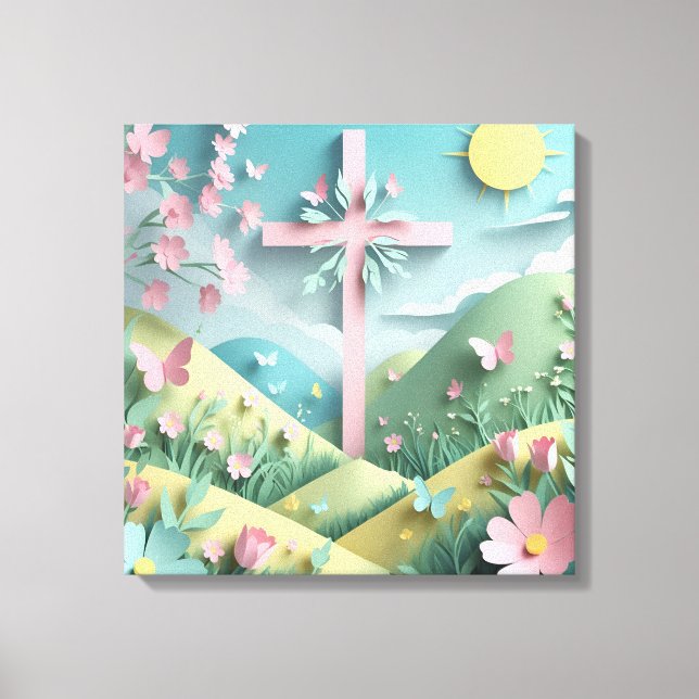Em Tela Vale com a Arte de Impressão da Cruz (Frente)