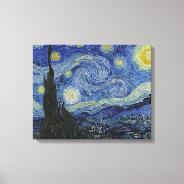 Em Tela Van Gogh - Impressão de Telas Noturnas Estreladas (Frente)