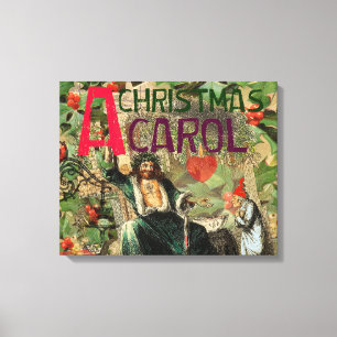 Em Tela Vintage Art Impressão Graphic Scrooge de Natal