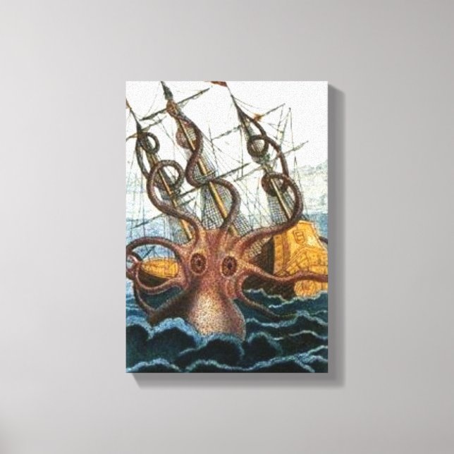 EM TELA VINTAGE KRAKEN IMPRESSÃO (Frente)