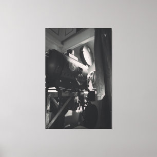 Em Tela Vintage Movie Camera Impressão