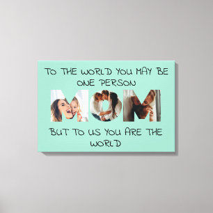 Em Tela Você é o mundo - impressão personalizada do MOM