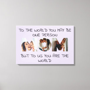 Em Tela Você é o mundo - impressão personalizada do MOM