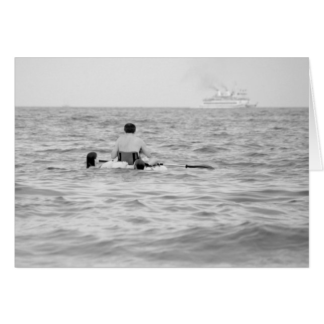 Em todo o oceano - Cartão (Frente Horizontal)